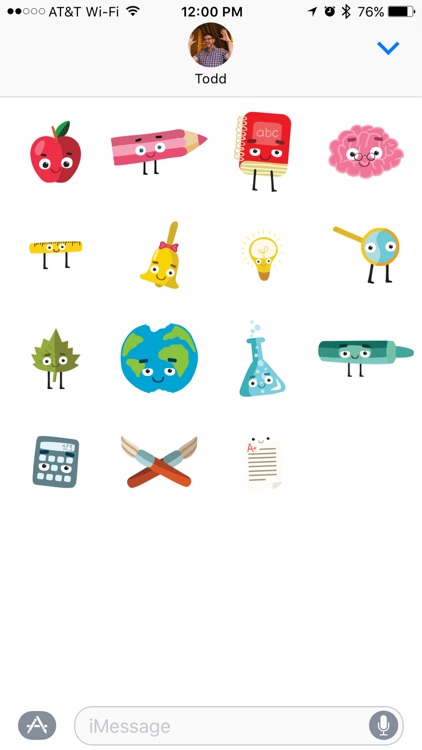 Cute School Message Stickers