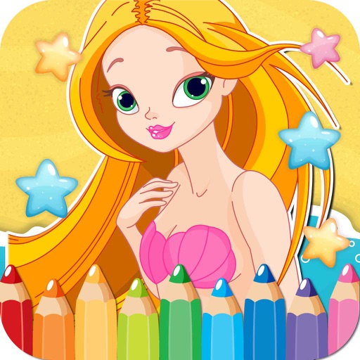 Mermaid Coloring Book Learning Games For Kids 4 th Icon