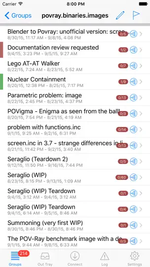 Screenshot von NewsTap (Usenet Newsreader) auf dem iPhone 4