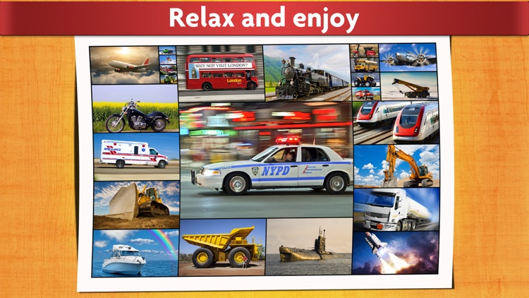 Cars, trucks and trains puzzles - Relaxing photo picture jigsaw puzzles for kids and adults screenshot-4
