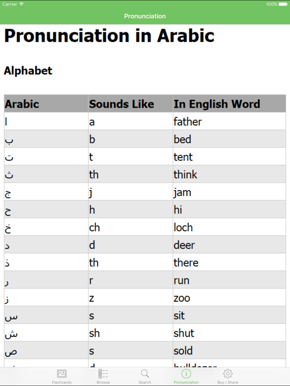 Screenshot #5 pour Arabic Flashcards with Pictures Lite