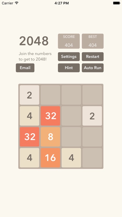 2048 tile number puzzle math game