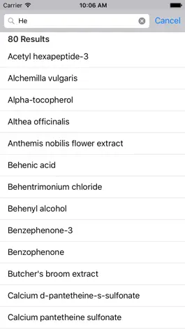 Game screenshot Cosmetics Ingredients for iPad hack