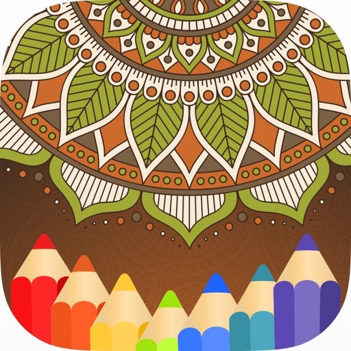 Mandala Coloring Books Color Therapy for Adults Icon