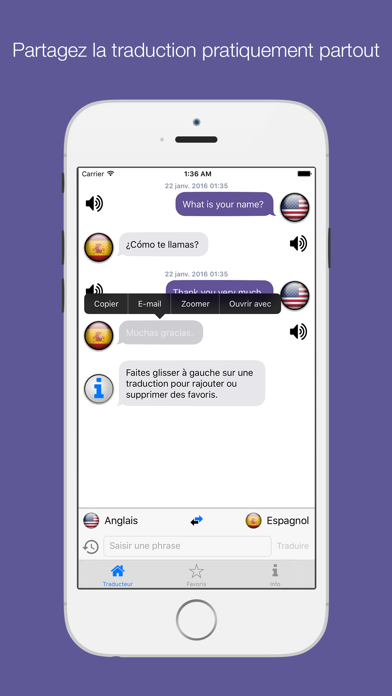 Screenshot #3 pour Traducteur - Traduire des textes et des paroles