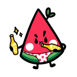 Watermelon Emoticon stickers