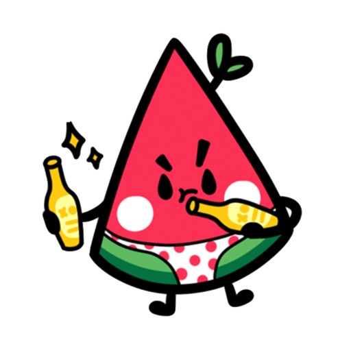 Watermelon Emoticon stickers iOS App