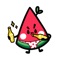 Watermelon Emoticon stickers