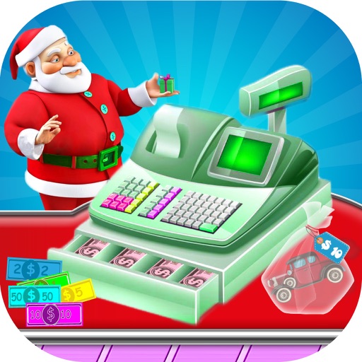 Supermarket Christmas Shopping Cash Register - POS Icon