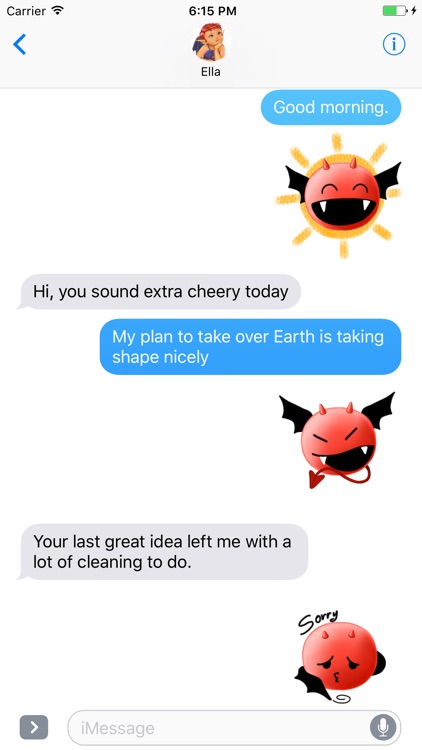 Alfie the Demon Emoji Stickers for Messages