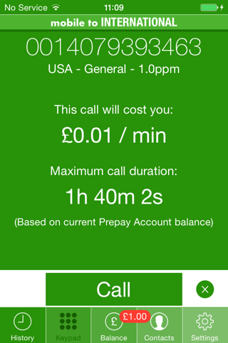 Cheap Mobile To International Calls screenshot 2