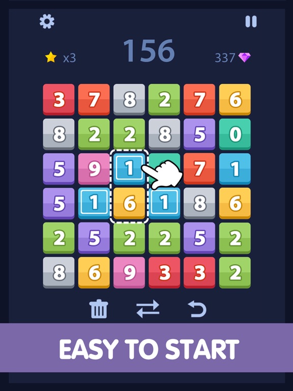 Screenshot #5 pour Match and Merge - Six board sizes number puzzle
