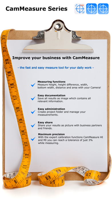 CamMeasure Pro Measure height width distance area Screenshot