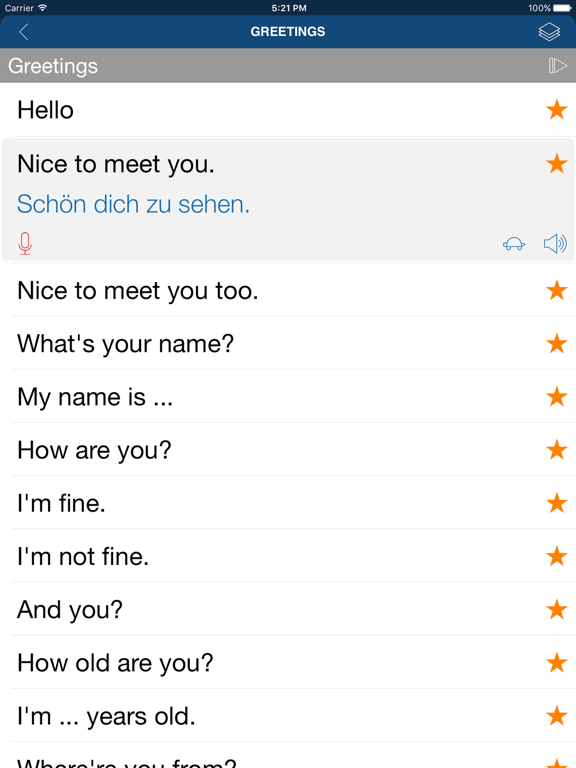 Learn German Phrases & Words iPad screenshot 2 - Education app