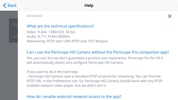 Periscope HD - H.264 RTSP Cam