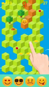 Cube Skip Emoji Fall Down : Emotion Rolling Ball Endless Games screenshot #1 for iPhone