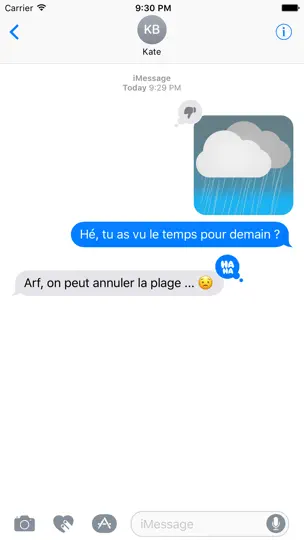 Capture d'écran de Meteociel Weather Stickers Pack sur iPhone 2
