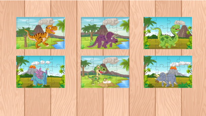 Cute Dinosaur Jigsaw Puzzles Games for Kids Free iPhone screenshot