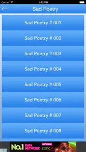 Sad Poetry for Romantic and Heart-Broken Lovers screenshot #3 for iPhone