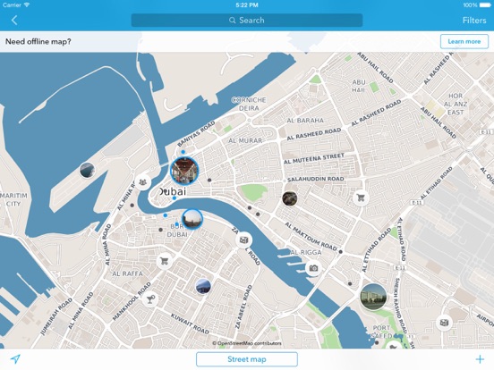 Dubai Offline Map & City Guide iPad screenshot 1 - Travel app