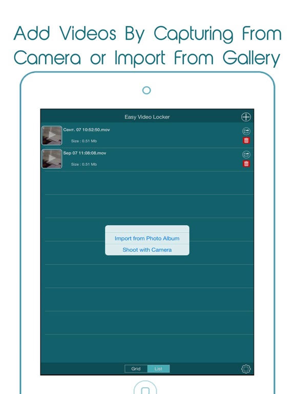 Screenshot #3 for Easy Video Locker - Secure and Lock Your Personal and Private Videos With Password