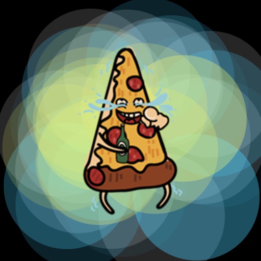 Party Pizza - funny food sticker emojis icon