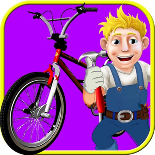 Crazy Cylce Wash and Repair Salon Kids Games