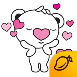 Heartbear, the Messenger of Love - Mango Sticker app icon