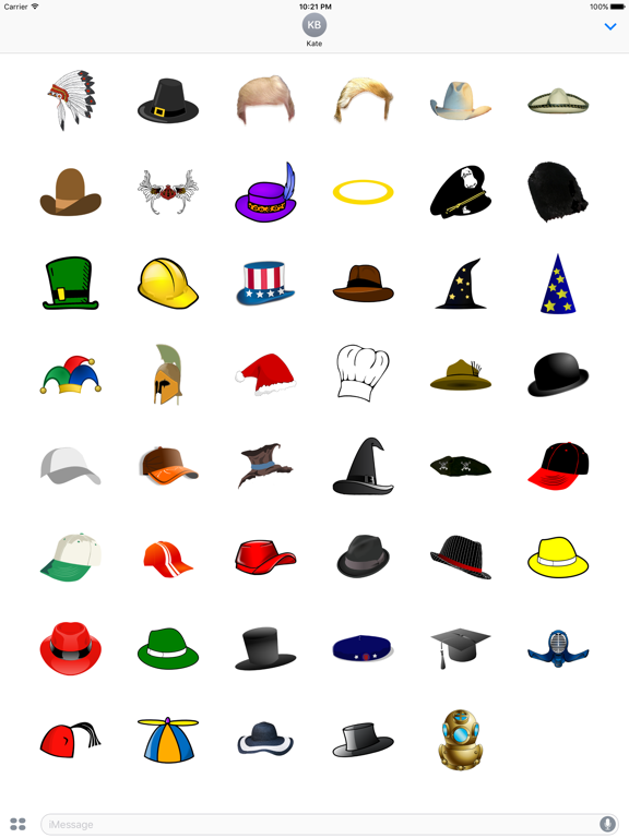 Screenshot #4 pour Hat Sticker Pack - Fun