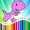 Dinosaurs Coloring - Animals Painting page drawing book games for kids