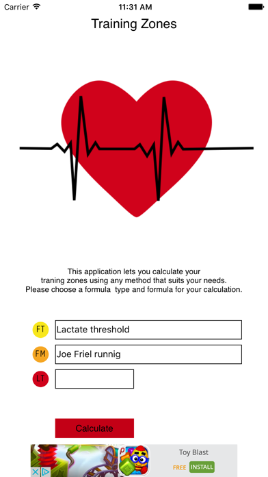Screenshot #1 pour Heart Rate Calc