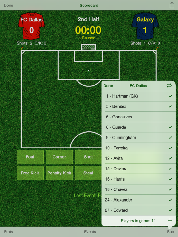 Score Soccer iPad screenshot 4 - Sports app