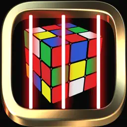 Cube magic runner escape laser room in dark app icon