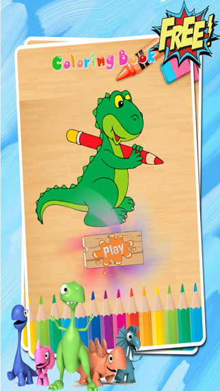 Screenshot #1 pour Dino Coloring Book - Dinosaurs jeu gratuitement