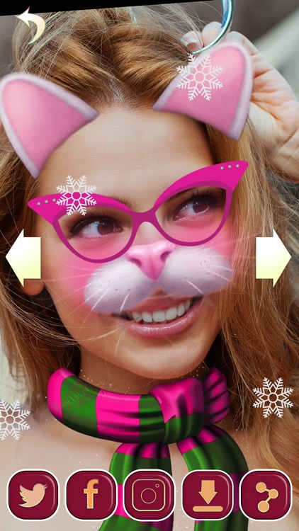 Custom Winter Animal Face: Funny Snap Stickers