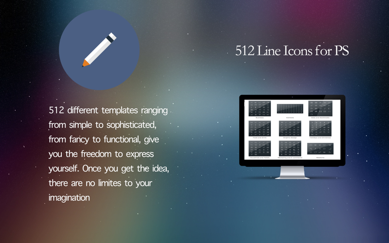 512 Line Icons for Photoshop thumbnail 3