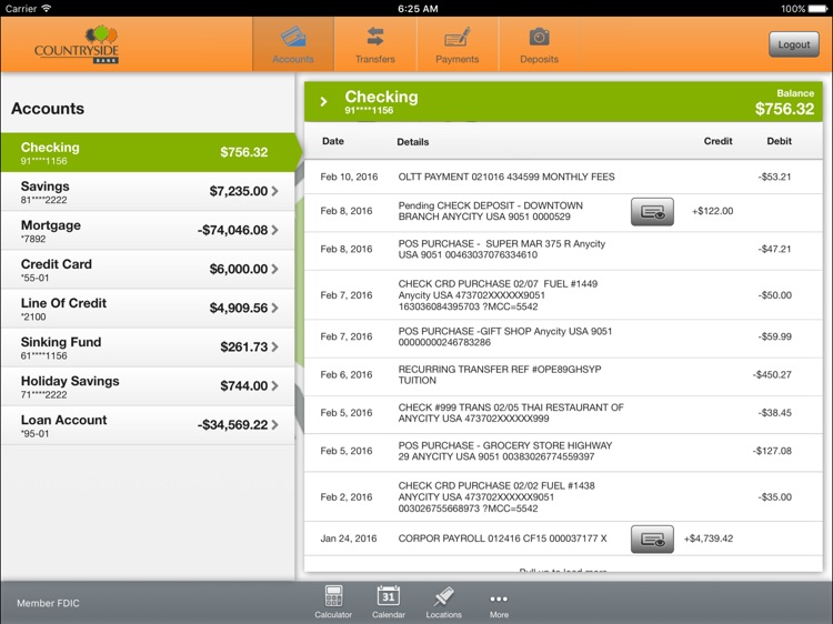 Countryside Bank Tablet Banking