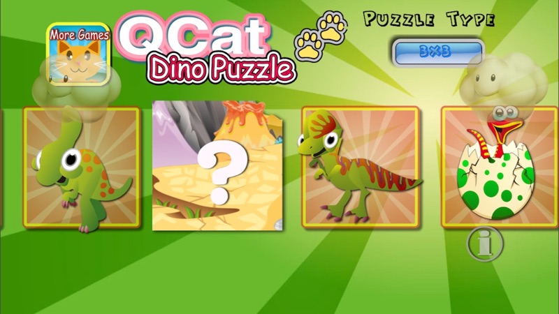 QCat - Puzzle & Trivia of Dino World For Toddlers and Kids (free) screenshot 1