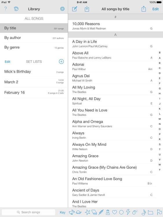 SongSheet Pro - Chord chart songbook and set lists