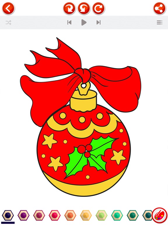 Christmas Coloring Book  - Xmas Pictures to Color iPad screenshot