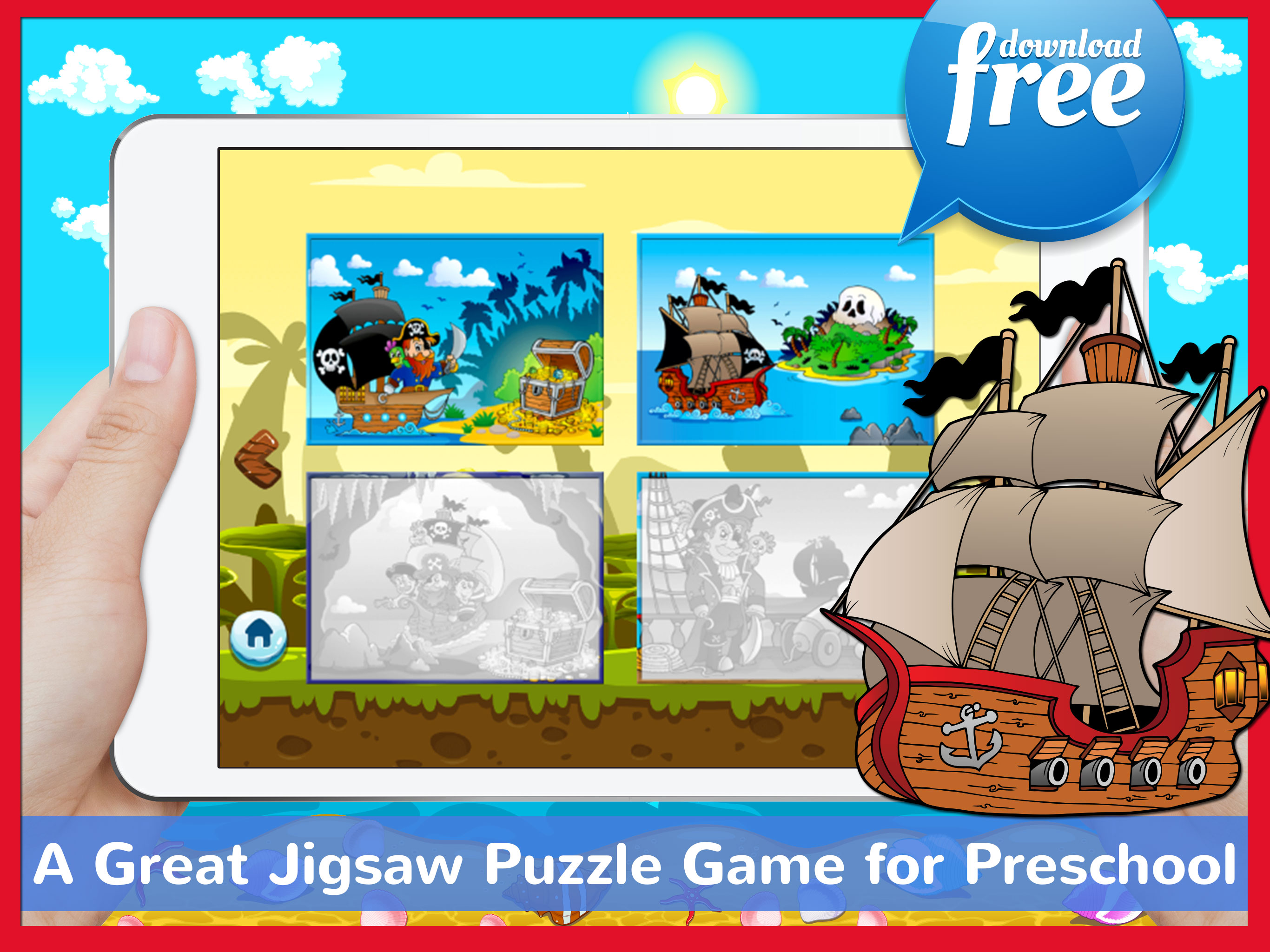 Pirate & Friend Jigsaw Puzzles For Kids & Toddlers screenshot 9