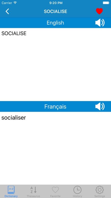 French To English & English to French Dictionary - french-english-dictionary-translation-screen