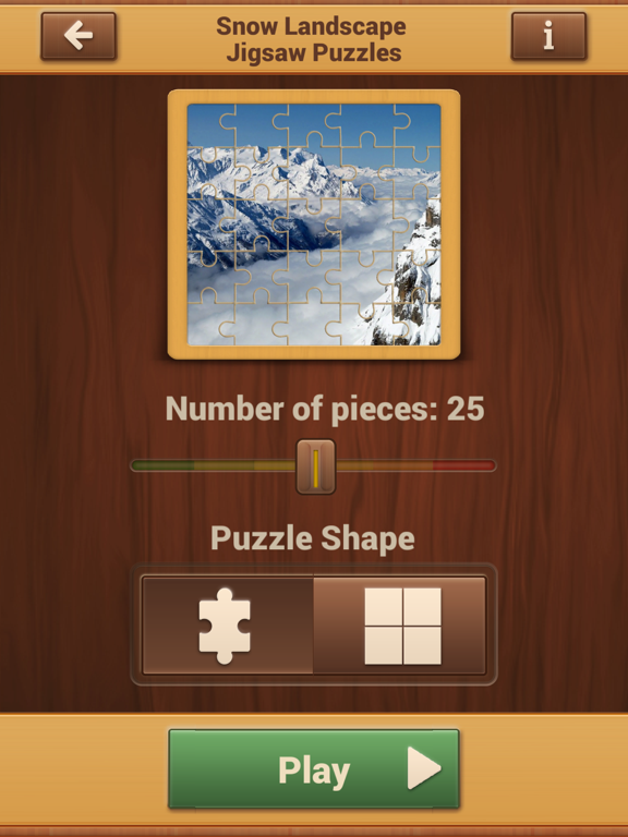 Snow Landscape Puzzle Game - Winter Jigsaw Puzzles iPad screenshot