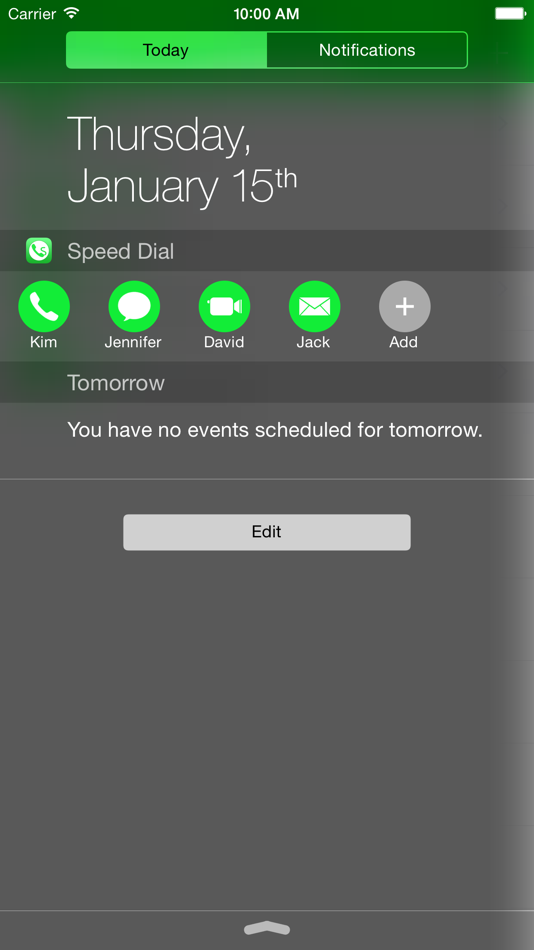 #1. Speed Dial Widget. (iOS) 由: Kobi Snir