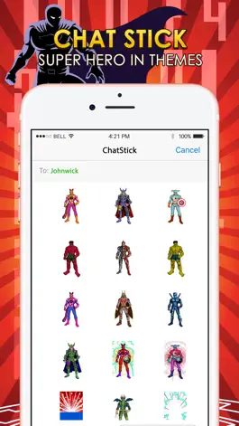 Game screenshot Superhero Emoji Stickers Keyboard Themes ChatStick mod apk