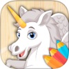 Icon Unicorn & pegasus coloring pages Fantastic animals