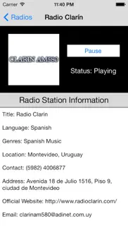 uruguay radio live player (montevideo / spanish / español) iphone screenshot 2
