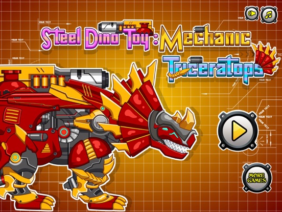 Steel Dino Toy : Triceratops