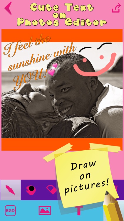 Cute Text on Photo.s Editor & Draw over Pictures