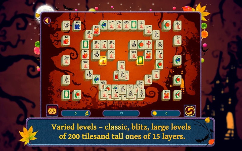 Screenshot #4 for Halloween Night 2 Mahjong Free